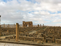 Roman ruins in Timgad Roman ruins in Timgad