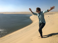 Susan clowning in the desert Susan clowning in the desert