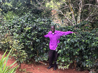 Justin at his farm in Mzuzu Justin at his farm in Mzuzu