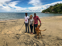 Susan, Ray, and Happy at the Makuzi Beach Resort Susan's Story, Susan, Ray, and Happy at the Makuzi Beach Resort