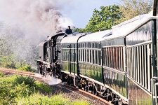 our beautiful steam engine pulling our dinner train Susan's Story, our beautiful steam engine pulling our dinner train