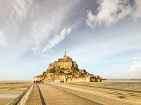 Mont-Saint-Michel from the start of the causway Mont-Saint-Michel from the start of the causway