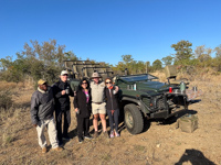 stopping for a break on our game drive Susan's Story, stopping for a break on our game drive