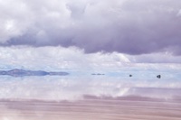 The beautiful Uyuni salt flats in the rainy season covered with a few inches of water create beautiful reflections Photo from Susan's Story, The beautiful Uyuni salt flats in the rainy season covered with a few inches of water create beautiful reflections
