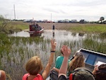 Getting ready for our air boat ride in the Everglades! Photo from Susan's Story, Getting ready for our air boat ride in the Everglades!