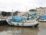 Belém, Brazil. Photo, Colorful fishing boats near Mercado do Ver-o-Peso. Belém, Brazil. Photo from Susan's Story, Colorful fishing boats near Mercado do Ver-o-Peso.