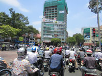 a street scene in Saigon Photo from Susan's Story, the chaotic street scene in Saigon