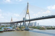 a beautiful bridge we saw as we sailed into Bangkok Photo from Susan's Story, a beautiful bridge we saw was we sailed into Bangkok