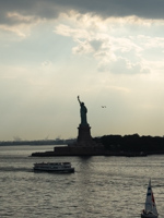 Susan's Story, photo, we went by the Statue of Liberty on our saiaway to Bermuda