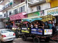 a taxi in downtown Santarem Brazil Photo from Susan's Story, a taxi in downtown Santarem
