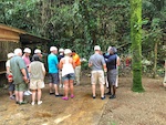 our group getting ready to zip line Susan's Story, our crew getting ready to zip line