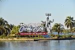 the big sign on the harbor in Cinfuegos Cuba Photo from Susan's Story, the big sign on the harbor in Cinfuegos Cuba