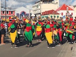 residents of Fort to France Martinique preparing for carnival Photo from Susan's Story, residence of Port of France Martinique preparing for carnival