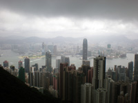 the Hong Kong skyline Photo from Susan's Story, the Hong Kong skyline from the top of the mountain