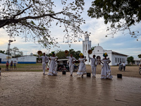 Photo from Susan's Story, Santa Barbara de Pinto church in the background