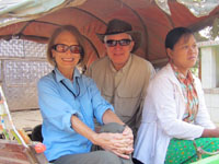 Photo of Susan and Hugh at the ancient city of Ava in Myanmar Photo of Susan and Hugh at the ancient city of Ava in Myanmar