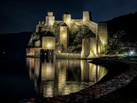 Nighttime view of the fortress of Golubac, Serbia Photo from Susan's Story, Nighttime view of the fortress of Golubac, Serbia