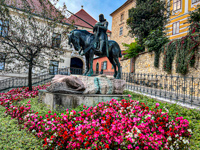 A statue of St George and the Dragon in Zagrev, Croatia Photo from Susan's Story, A statue of St George and the Dragon in Zagrev, Croatia