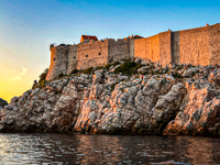 The old town of Dubrovnik from the sea Photo from Susan's Story, The old town of Dubrovnik from the sea