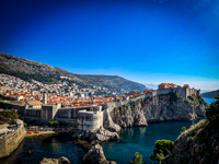 the old town of Dubrovnik from Lovrijenac Fort Photo from Susan's Story, the old town of Dubrovnik from Lovrijenac Fort