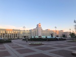 A view of the beautiful Soviet style government buildings in Minsk, Belarus Photo from Susan's Story, Europe 2018, A view of the beautiful Soviet style government buildings in Minsk, Belarus