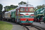 Trains we saw in Brest, Belarus
 Photo from Susan's Story, Europe 2018, Trains we saw in Brest, Belarus