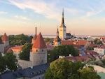A view from atop the old city wall in Tallinn, Estonia
 Photo from Susan's Story, Europe 2018, A view from atop the old city wall in Tallinn, Estonia
