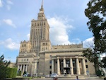 Stalin's wedding cake building in Warsaw Photo from Susan's Story, Europe 2018, Stalin's wedding cake building in Warsaw