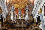 The animated organ in the back of the cathedral of St Lipa Photo from Susan's Story, Europe 2018, The animated organ in the back of the cathedral of St Lipa