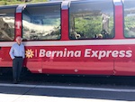 Hugh waiting to board the wonderful Berlina Express Photo from Susan's Story, Europe 2018, Hugh waiting to board the wonderful Berlina Express