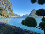 Lake Lugano from the park downtown Photo from Susan's Story, Europe 2018, Lake Lugano from the park downtown