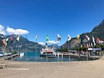 Our paddle boat for the second part of the Gotthard Express from Lugano to Lucerne Photo from Susan's Story, Europe 2018, Our paddle boat for the second part of the Gotthard Express from Lugano to Lucerne