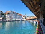 One of the most unforgettable places in Lucerne is the ancient covered bridge with its paintings Photo from Susan's Story, Europe 2018, One of the most unforgettable places in Lucerne is the ancient covered bridge with its paintings