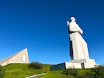 The massive 35.5-metertall statue Alyosha, depicting a Russian World War II soldier, on a 7-meter high foundation above Murmansk, Russia Photo from Susan's Story, Europe 2018,The massive 35.5-metertall statue Alyosha, depicting a Russian World War II soldier, on a 7-meter high foundation above Murmansk, Russia