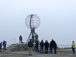 The globe sculpture on the prepice of North Cape, the northernmost point of Europe Photo from Susan's Story, Europe 2018, The globe sculpture on the prepice of North Cape, the northernmost point of Europe