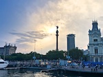 The Statue of Christopher Columbus looking up from the seaport to the foot of Las Ramblas Photo from Susan's Story, Europe 2018, The Statue of Christopher Columbus looking up from the seaport to the foot of Las Ramblas