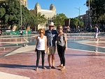Susan, Lori, & Ron at Catalan Square in Barcelona Photo from Susan's Story, Europe 2018, Susan, Lori, & Ron at Catalan Square in Barcelona