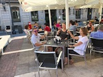 Us having a drink after spending hours in the Prado art museum Photo from Susan's Story, Europe 2018, Us having a drink after spending hours in the Prado art museum