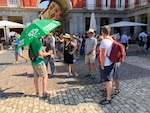 us on our walking tour of old town in Madrid today Photo from Susan's Story, Europe 2018, us on our walking tour of old town in Madrid today