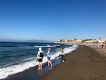 Us on the beach in Malaga, Spain Photo from Susan's Story, Europe 2018, Us on the beach in Malaga, Spain