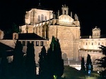 A cathedral we saw outside our hotel balcony tonight in Salamanca, Spain Photo from Susan's Story, Europe 2018, A cathedral we saw outside our hotel balcony tonight in Salamanca, Spain