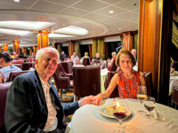 Susan and Hugh in Polo Grill on Oceania Marina celebrating their 49th anniversary Photo from Susan's Story, Susan and Hugh in Polo Grill on Oceania Marina celebrating their 49th anniversary