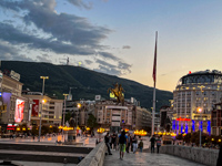 The main square in Skopje on the side of the Stone Bridge that has the stature of Alexander the Great Photo from Susan's Story, The main square in Skopje on the side of the Stone Bridge that has the stature of Alexander the Great