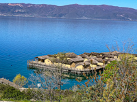 The village on stilts at the Bay of Bones in Lake Ohrid Photo from Susan's Story, The village on stilts at the Bay of Bones in Lake Ohrid