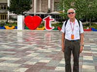 Hugh on Skanderberg Square in Tirana, Albania Susan's Story, Hugh on Skanderberg Square in Tirana, Albania