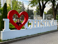 The famous Chisinau sign on Stephen the Great Boulevard Susan's Story, The famous Chisinau sign on Stephen the Great Boulevard