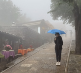 Susan inside a cloud in San Marino Photo from Susan's Story, Susan inside a cloud in San Marino