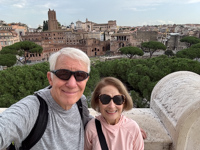 Hugh and Susan standing before the forum in Rome Susan's Story, you and Susan standing before the forum in Rome