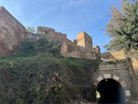 Gibralfaro Castle at the top of the hill in Malaga, Spain Photo from Susan's Story, Gibralfaro Castle at the top of the hill in Malaga, Spain