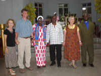 our group at Pepease Susan's Story, our group at Fiifi's Church in Pepease